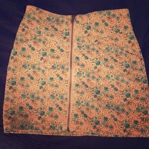 H&M Pink Floral Mini Skirt